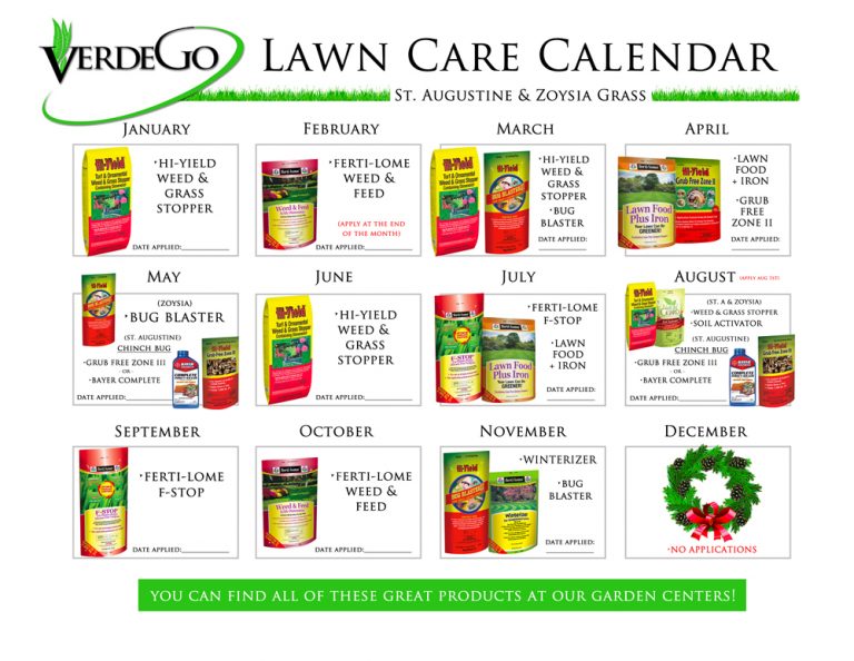Lawn Care Calendar VerdeGo
